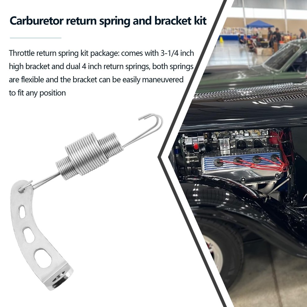 Carburetor Throttle Return Spring & Bracket Kit for 5-1/8 Carb Throttle Systems