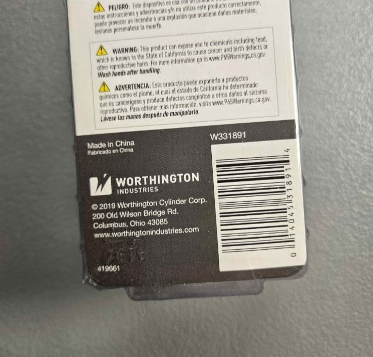 Worthington Two-Stage Propane Regulator With Pol Connection GRA-200 model 6080