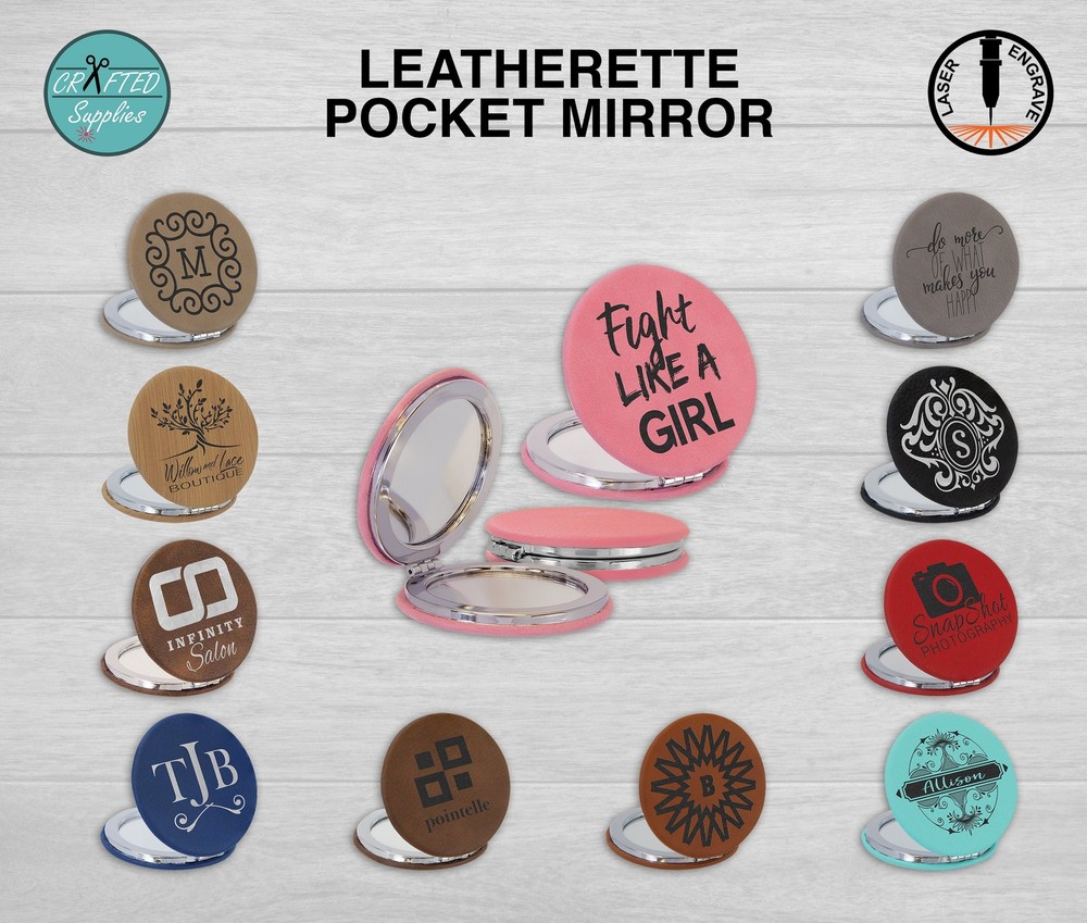 Leatherette Pocket Mirror