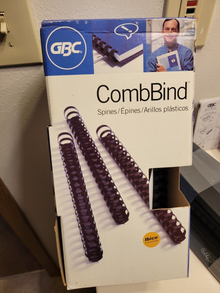GBC DOCUBIND PERSONAL PRESENTATION BINDING SYSTEM w/ PARTIAL BOX OF SPINES