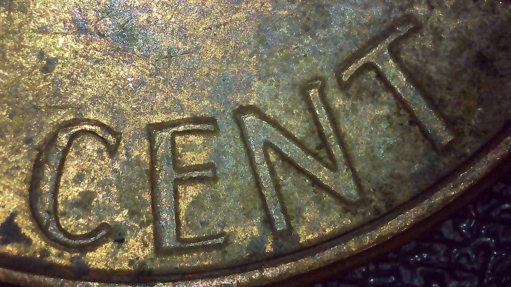 1979 D Lincoln Penny error collar break