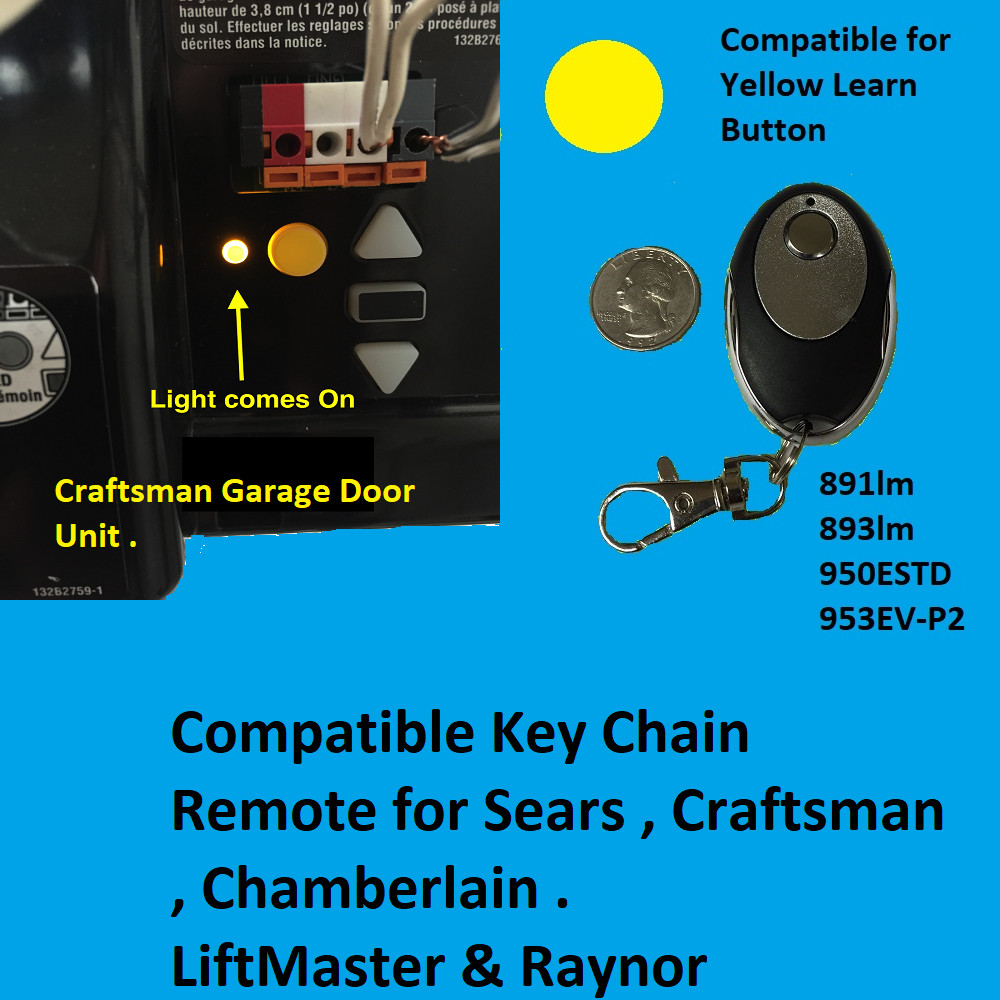 For 891LM LiftMaster 1 Button Mini Remote Transmitter Garage Door Security+ 2.0
