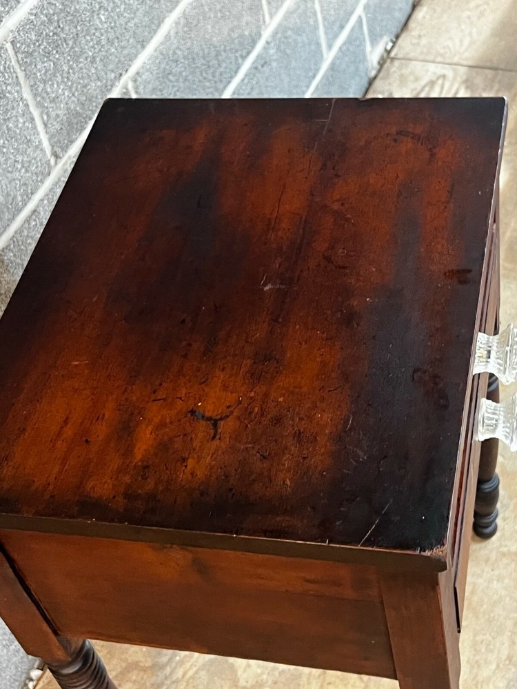 antique cherry table 2 drawer night stand end table work original