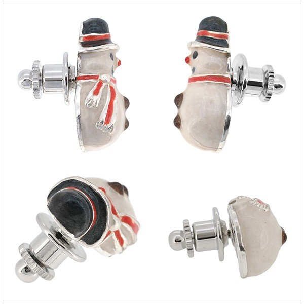 Snowman Silver Pin Brooch