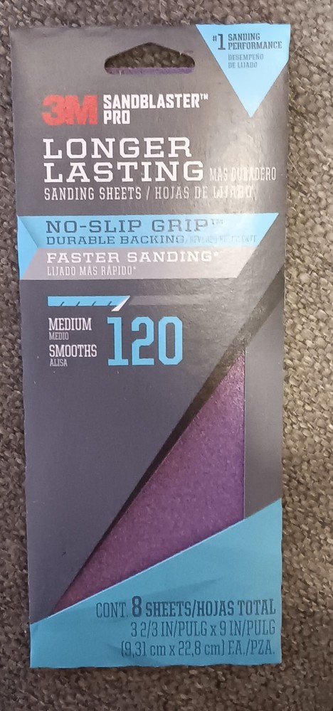 3M Sandblaster Pro Sanding Sheets 120 Grit (8)