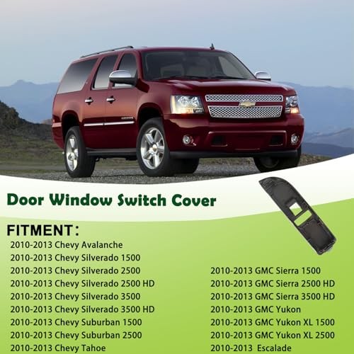 Window Switch Bezel Cover Front Front Right Fit for 2010-2013 Gaston Walnut