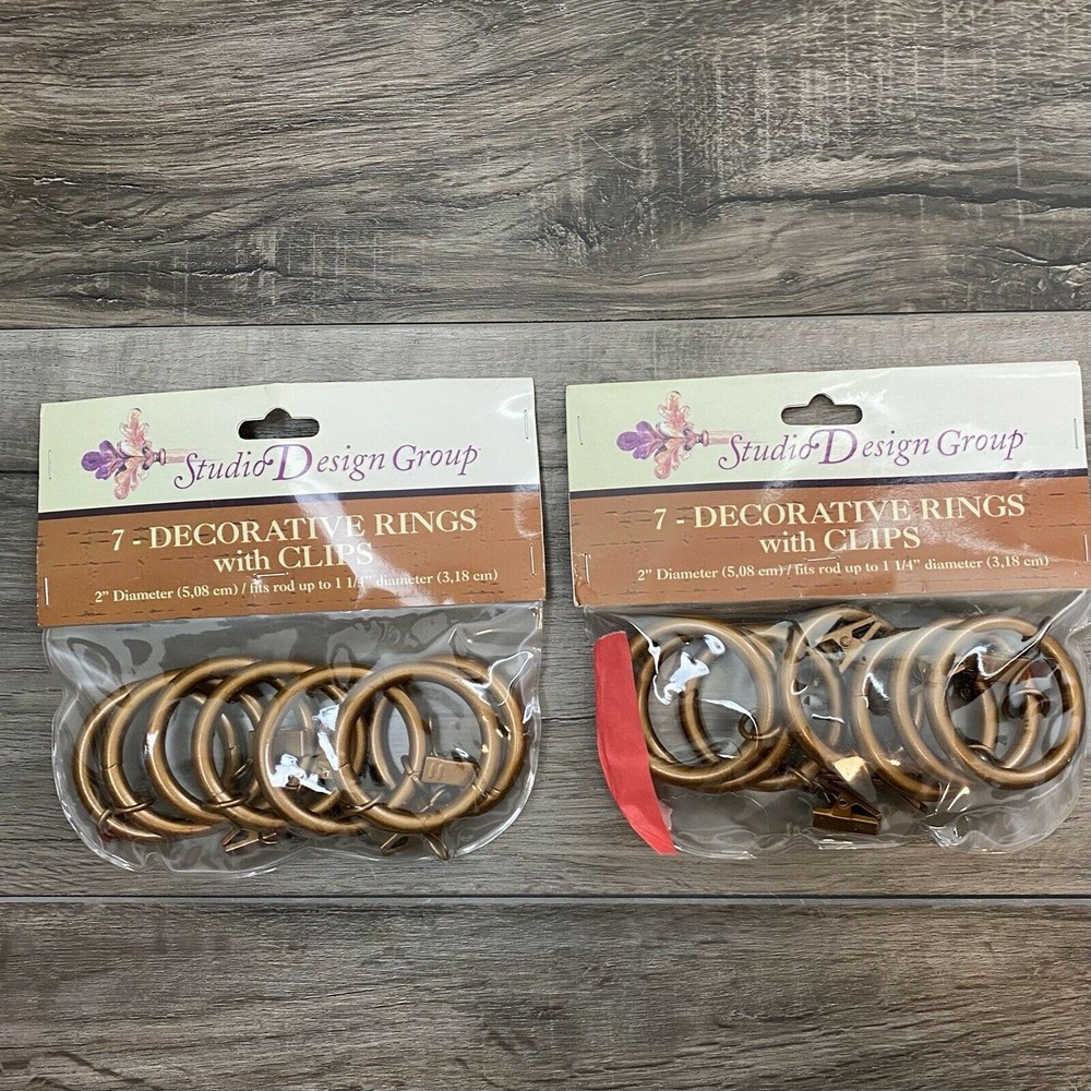 Studio Design Group 7-Decorative Rings With Clips