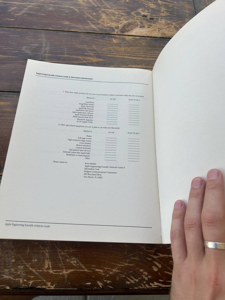 Apple Engineering/Scientific Solutions Guide Summer 1988 Vintage Book