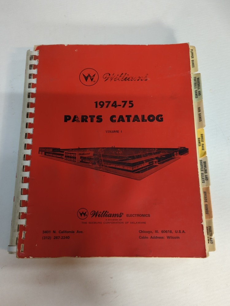Williams 1974-75 Parts Catalog