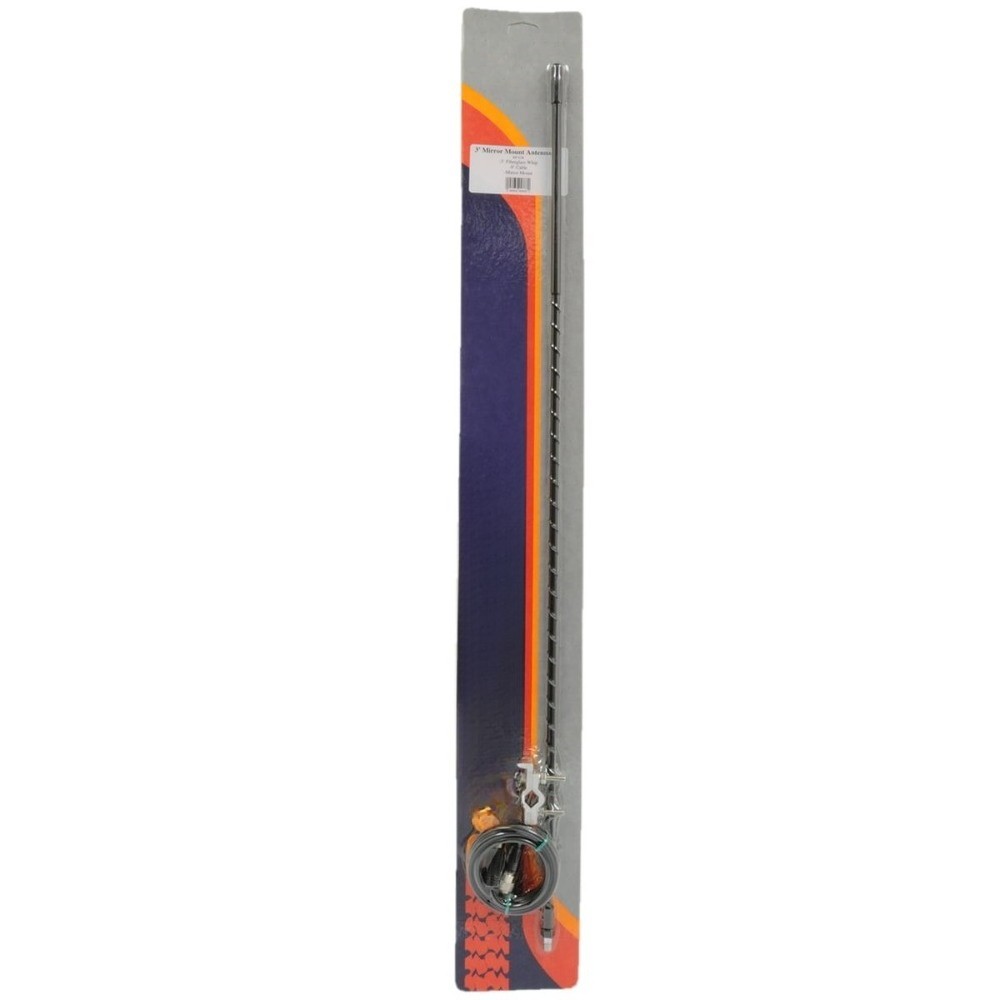 3Ft Cb Antenna Kit W/ 9 Ft Cable Black