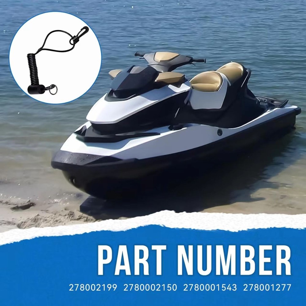 Fits Sea-Doo Floating Replace Dess Lanyard Tether Chord with Stainless Key Ring