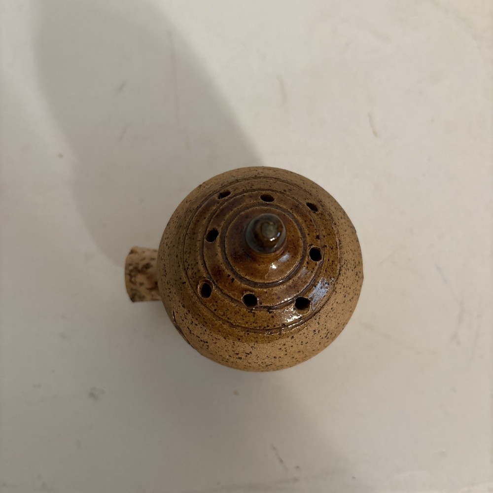 Annapolis Stoneware Incense Burner Cattail Pattern 4"