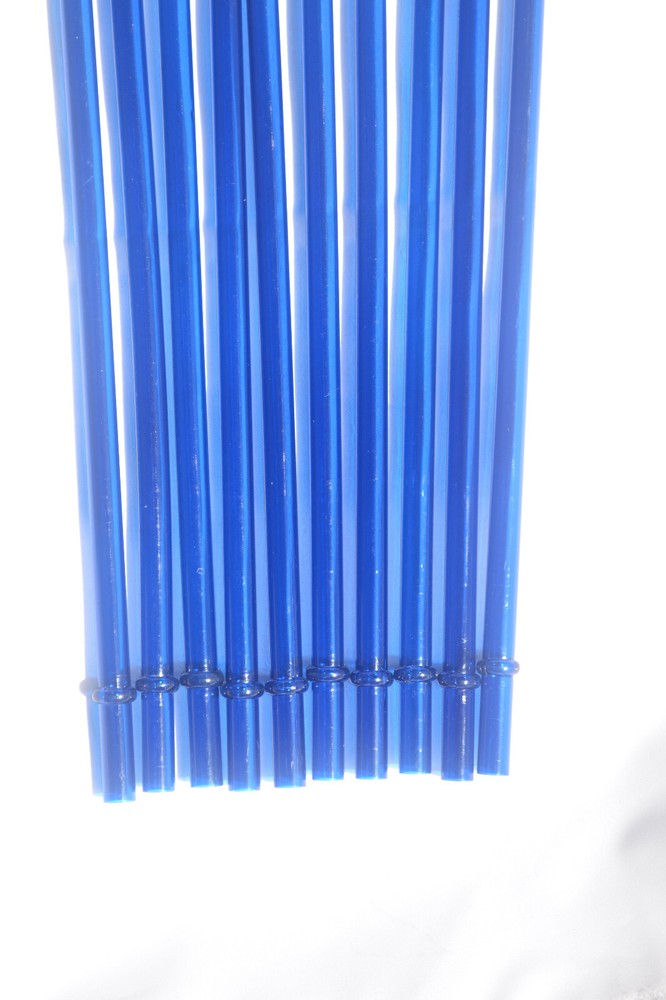 10 Dk Blue Solid 9" Reusable Straws Replacement Straws + Brush BPA Free Dishwash