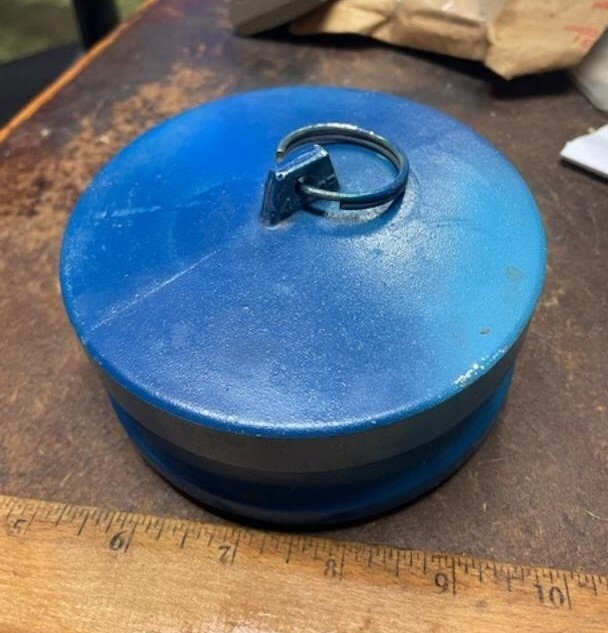 Aluminum 4” (?) Camlock Pipe Plug