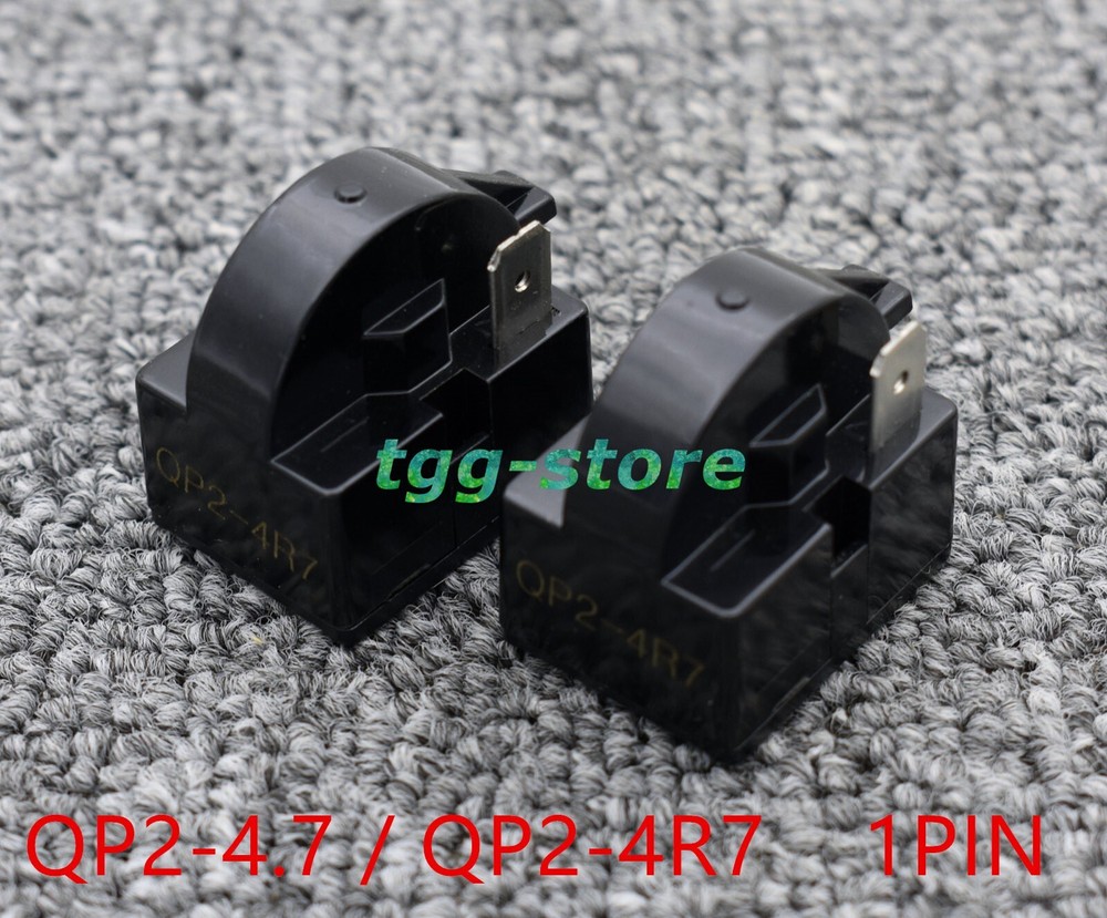 2X NEW Start Relay 4.7Ohm 1Pin For QP2-4.7 QP2-4.7G Refrigerator PTC Starter