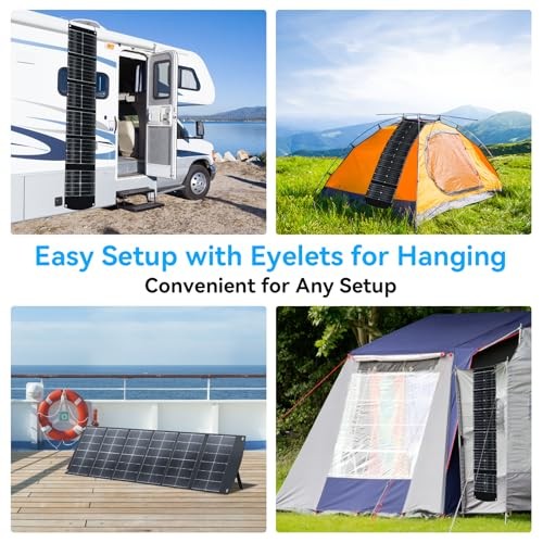 Ecosonique Portable Solar Panel for Power Stations, Foldable & Lightweight 200W