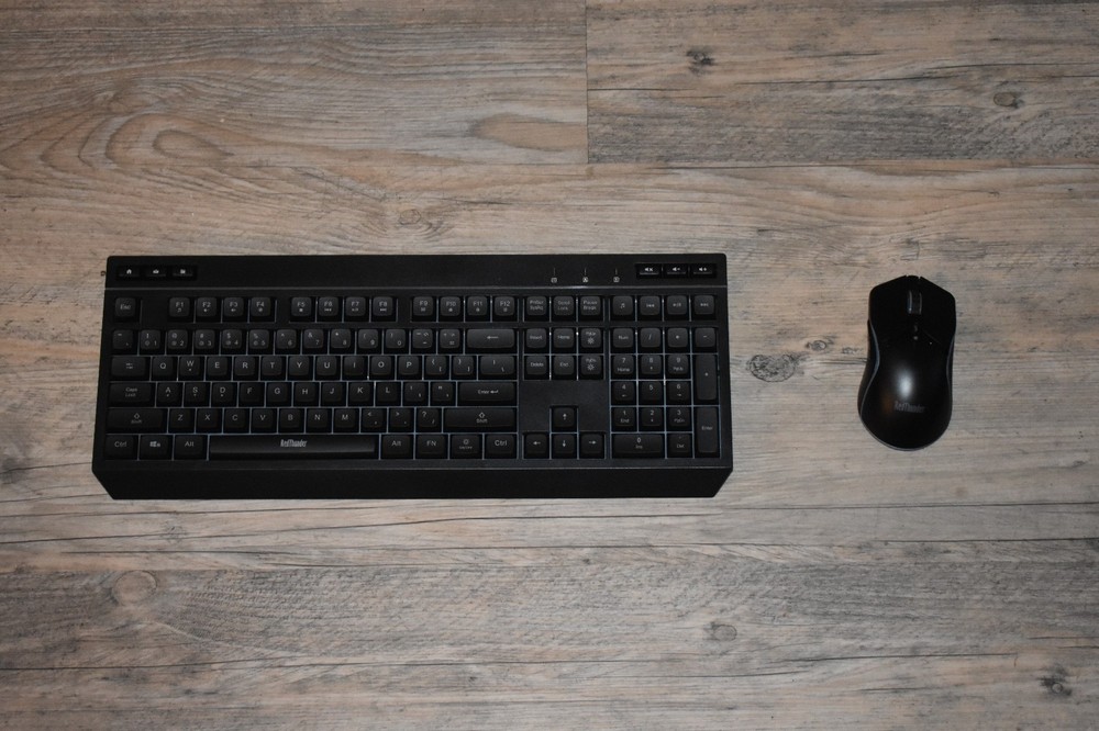 Red Thunder | K20 | Mouse and Wireless Computer Keyboard | Black