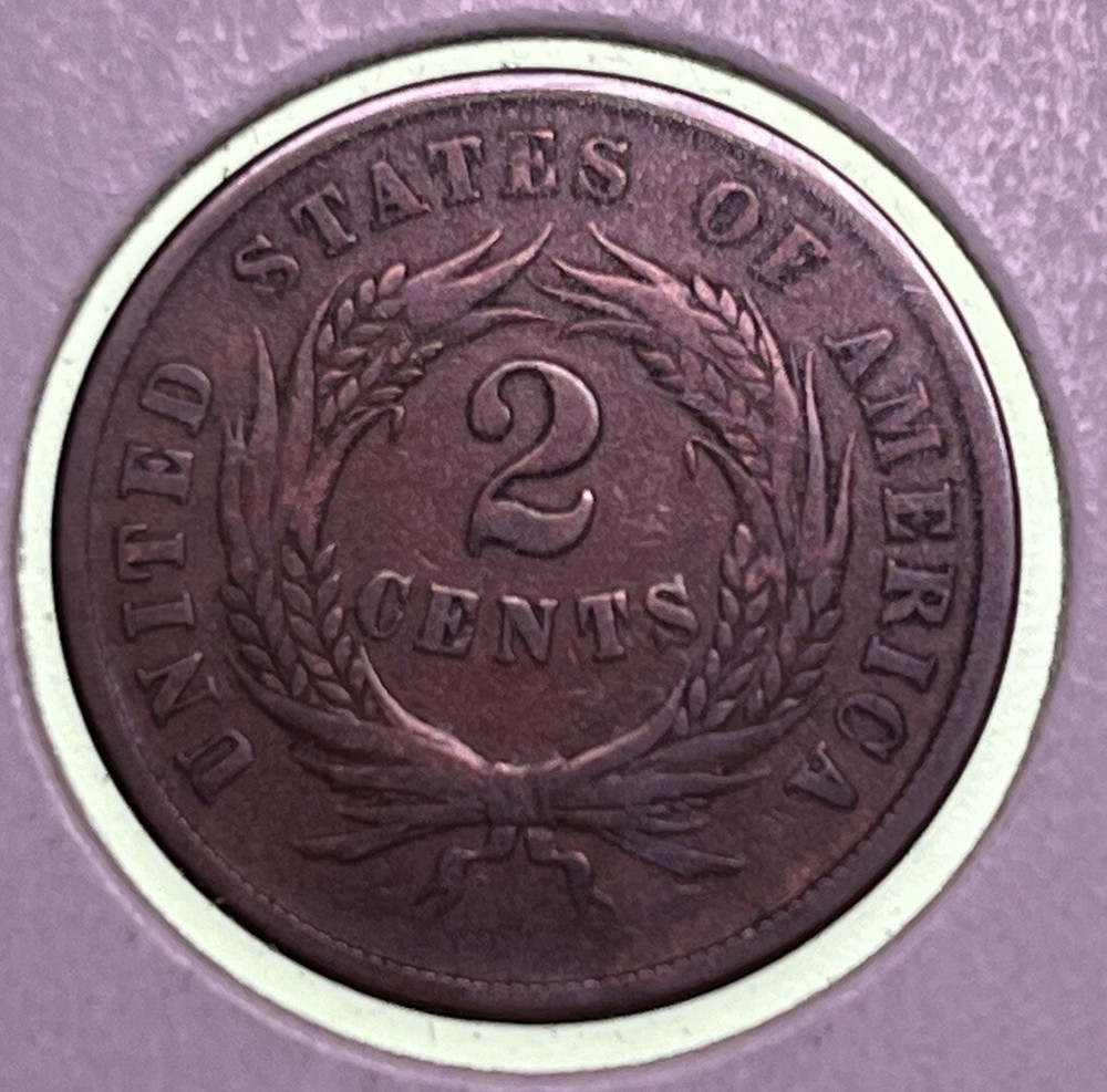 1864 2 Cent Piece / Large Motto Original!!