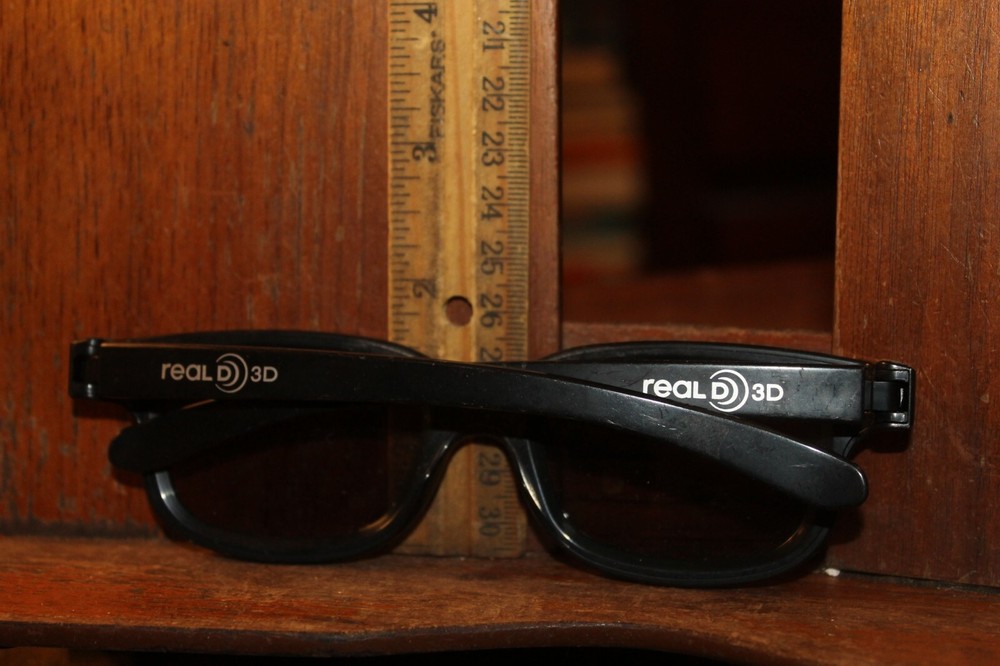 Real D 3D Black Plastic Glasses