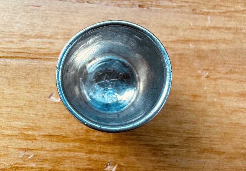 Antique Waite, Thresher Co. Sterling Silver Thimble Wave Scroll, Plain Rim 10