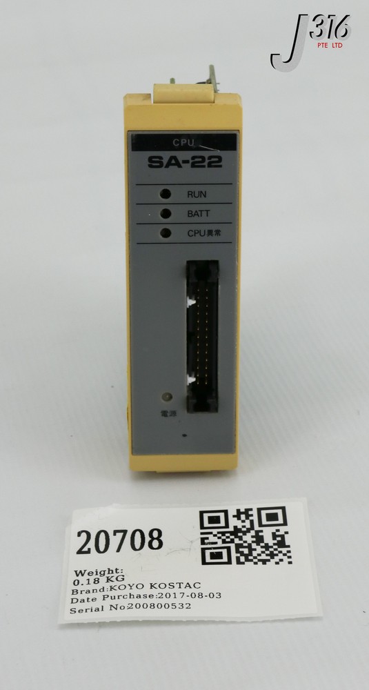 20708 KOYO KOSTAC CPU MODULE UNIT SA-22