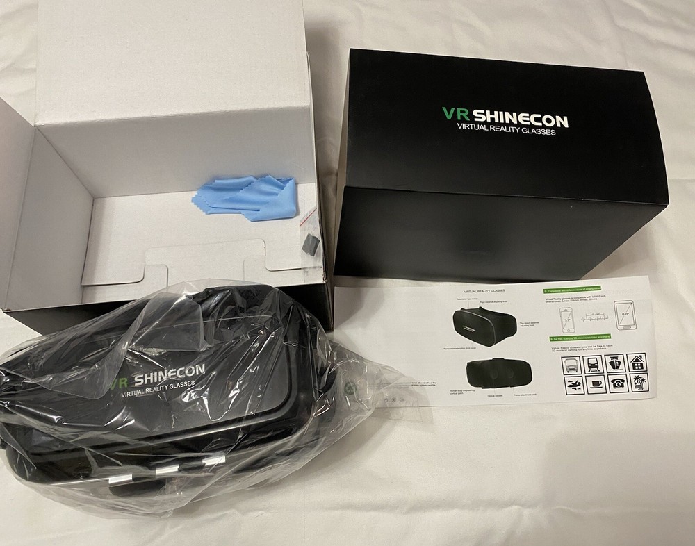 SHINECON Virtual Reality VR Box Headset 3D Glasses