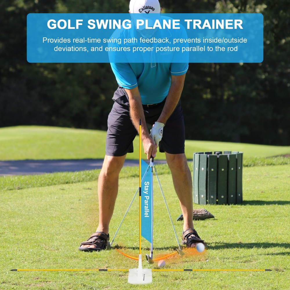 Golf Swing Trainer Alignment Stick Holder Practice Aid Tool