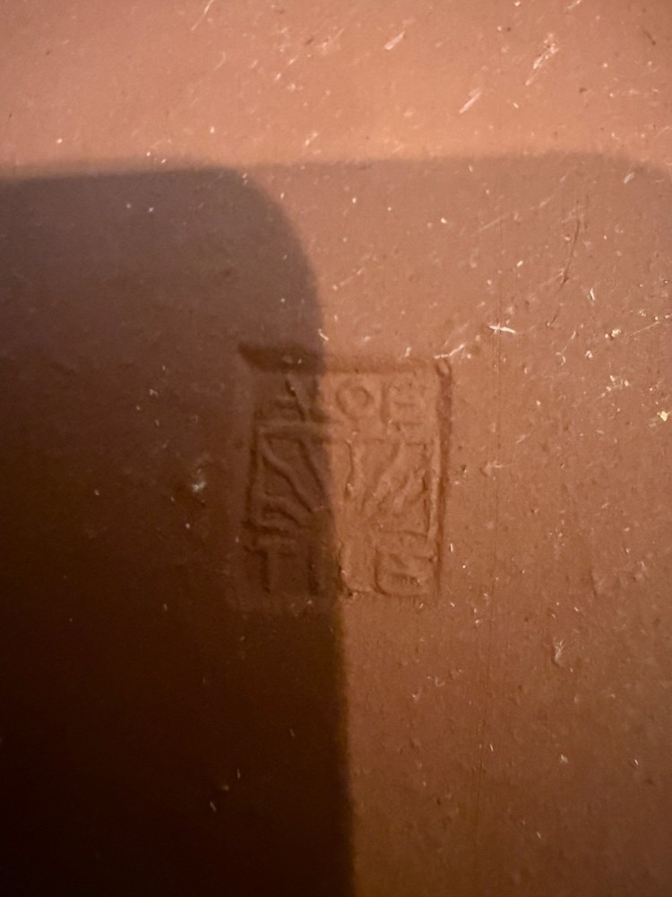 Alamo Tile Grape & Leaf Ceramic Framed Mirror Signed READ