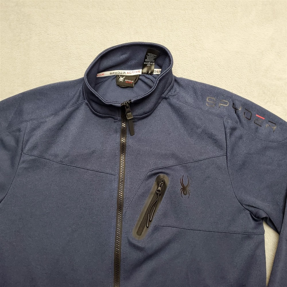Spyder Jacket Mens Medium Blue Active Proweb Full Zip Outdoors Casual Jacket
