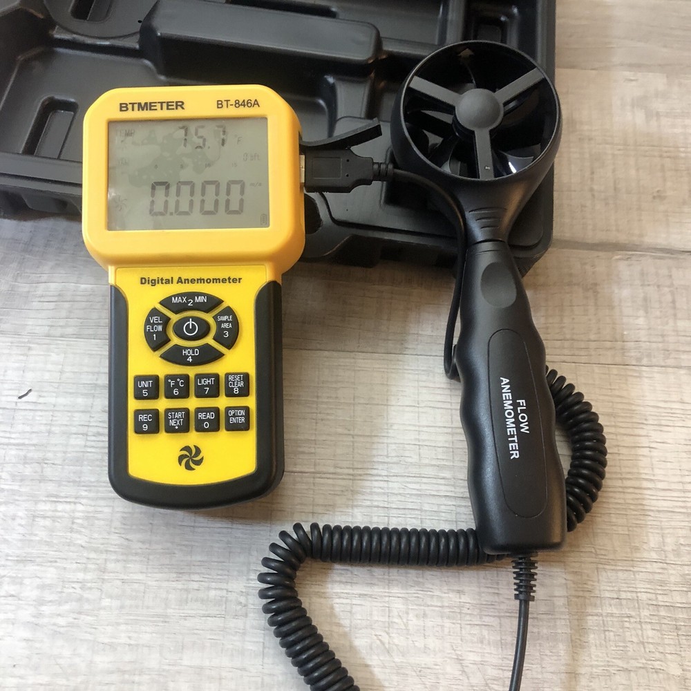 BTMETER Digital Anemometer Model 846A