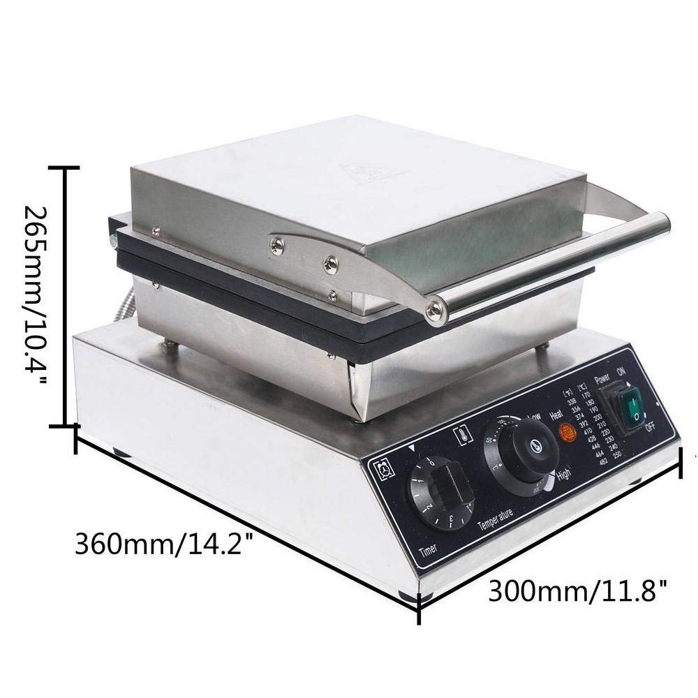 8pcs Commercial Stainless Waffle Maker Machine Spanish Donut Baker Churros Maker