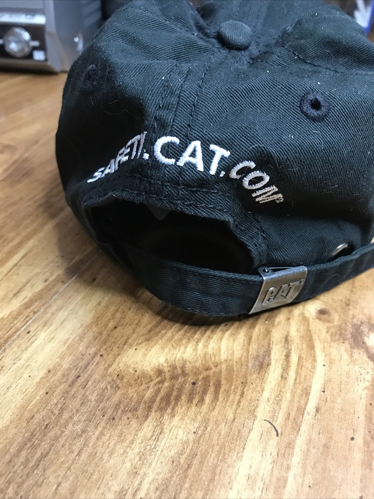 CATERPILLAR CAT BASEBALL HAT CAP Strapback Adjustable Safety Black