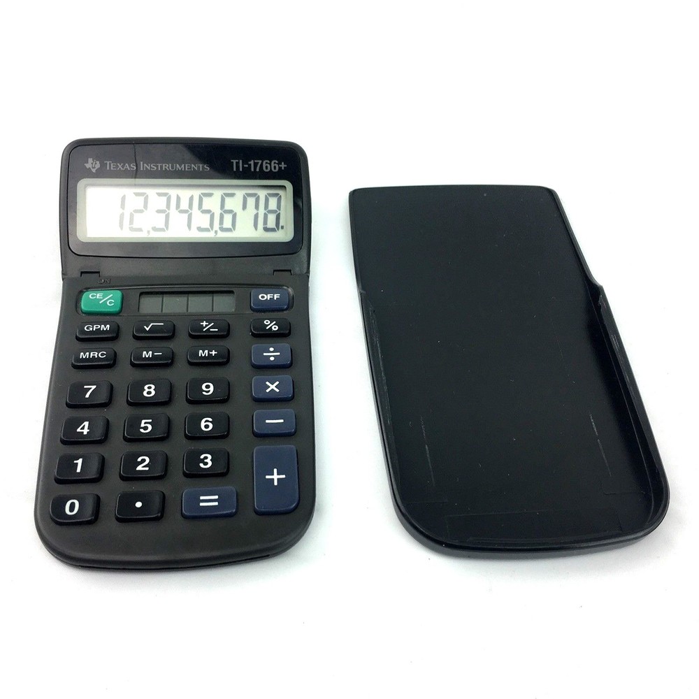 Calculator Texas Instruments Ti 1776+ Light Powered Works Great