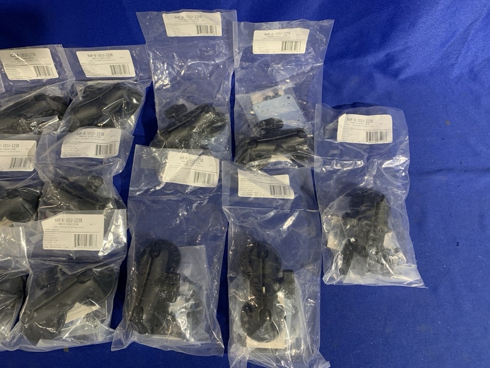 14 RAM Double Socket Arm Mounts w/ 28 Ball Components B Size With Backing Plates