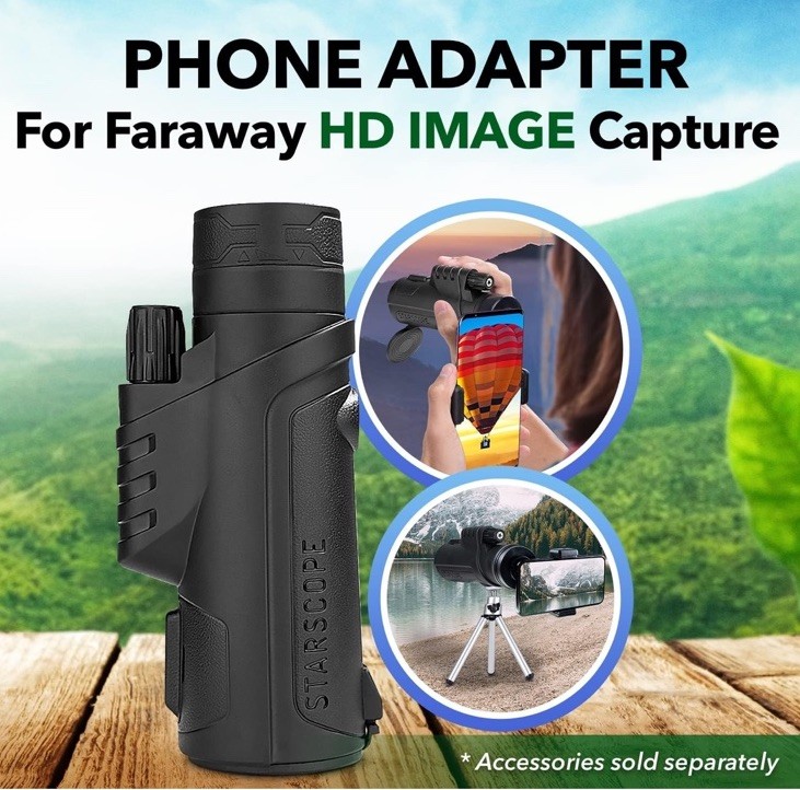 STARSCOPE Monocular Telescope 10X Adjustable Magnification