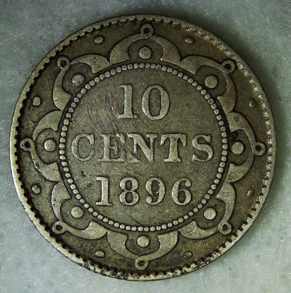 1896 Newfoundland Ten Cent 10