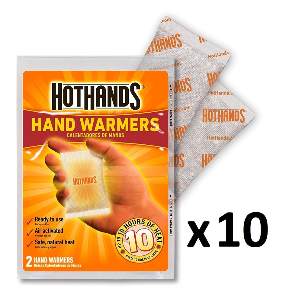 HotHands Hand Warmer 10 Pair Value Pack Piece - 10 Hour Chemical Packets