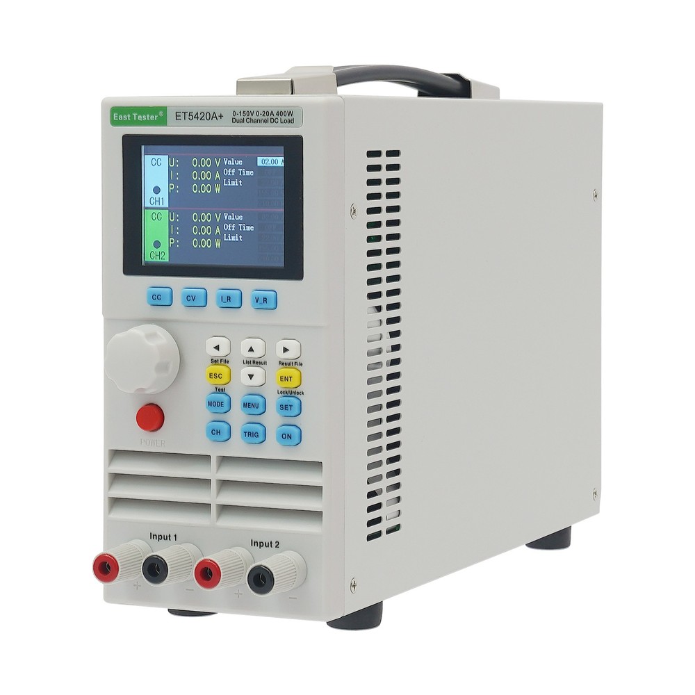 Programmable DC Electronic Load Tester Battery Tester Dual Channel Testing 400W
