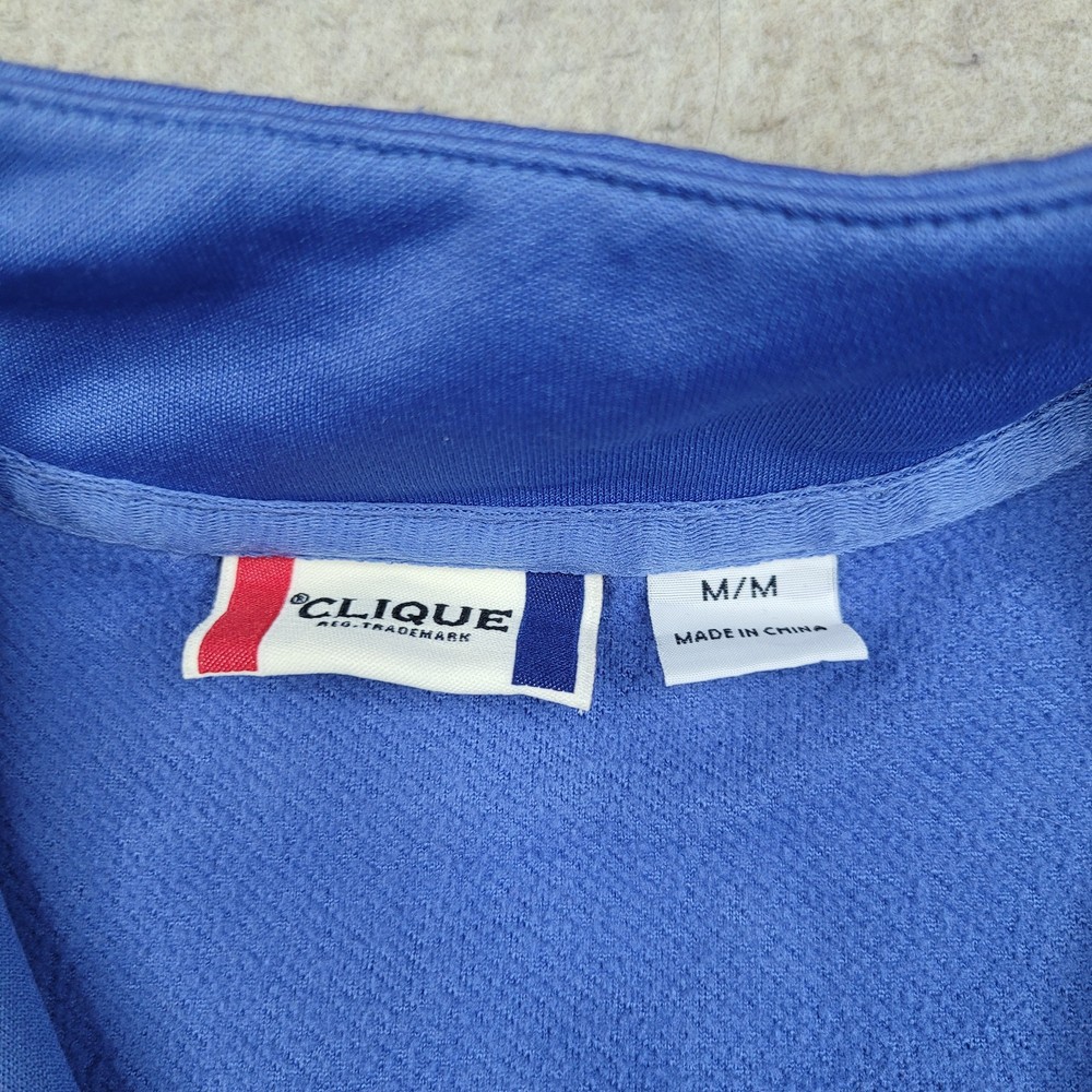 Clique 1/4 Zip Pullover Jacket Mens Medium Blue Mock Neck Golf Performance
