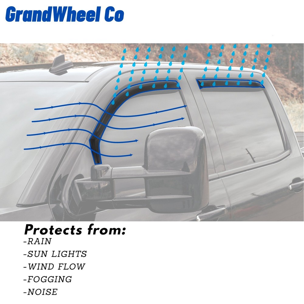 Sun Rain Visors Wind Rain Guards for 2024 Lexus TX
