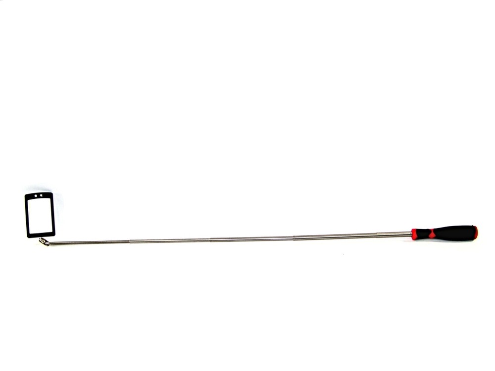LED Lighted Inspection Mirror Telescoping illuminate Swivel Light Extendable
