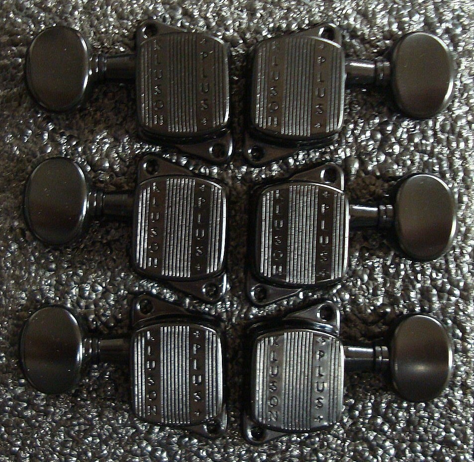 KPLUS-3-B Kluson® Plus Series 3+3 Tuning Machines, Black