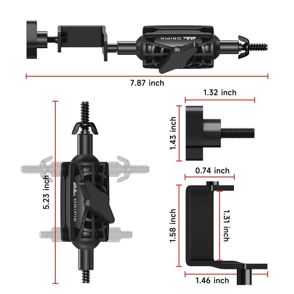 ORIPIK T-Post Trail Camera Mount - 360 Degrees Adjustable Game 2 packs
