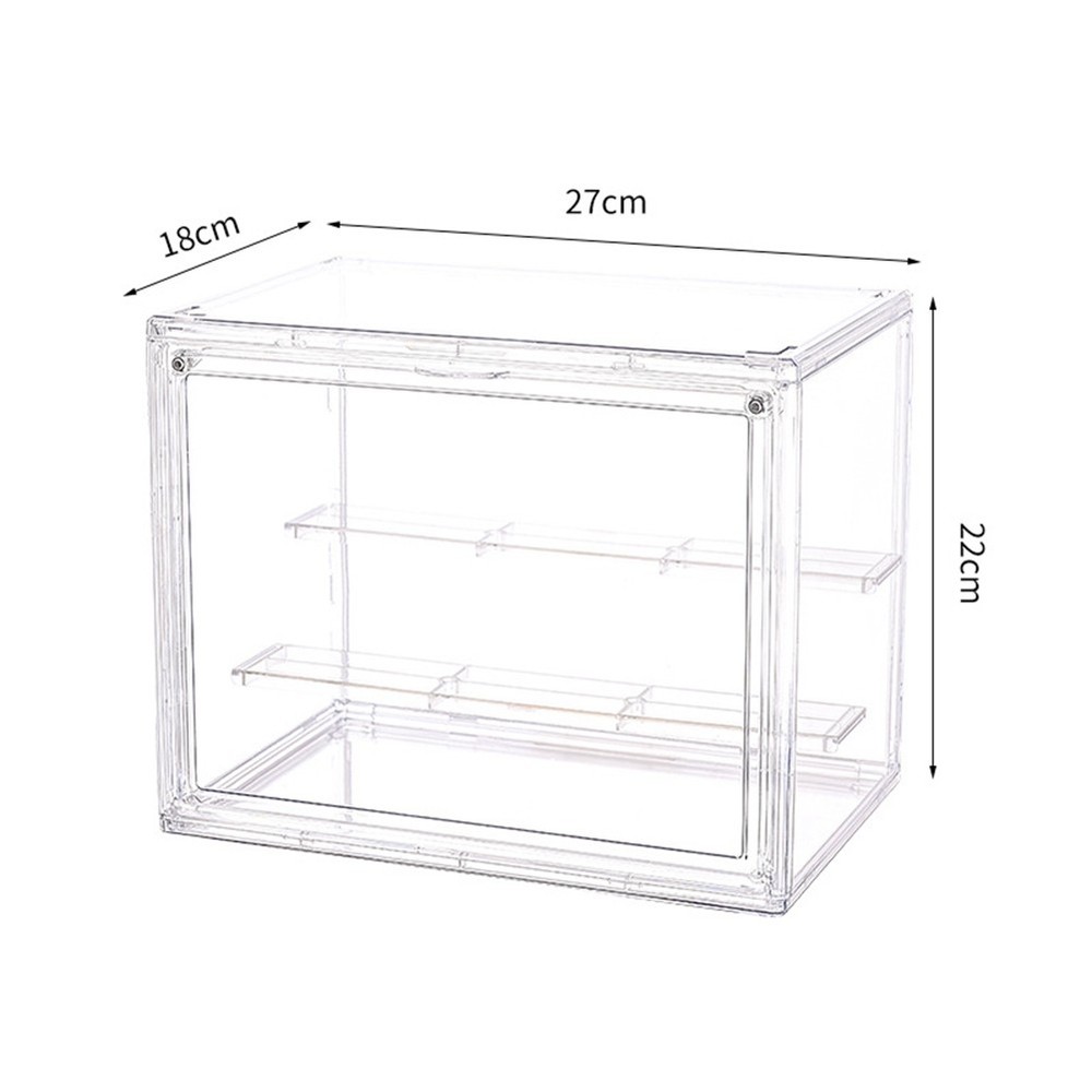 Clear Acrylic Display Case 3 Tier Display Shelf, Stackable Showcase with1542