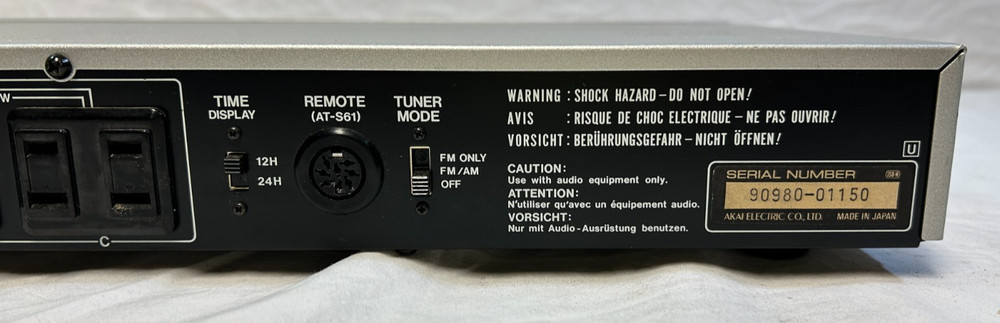 Vintage Akai DT-320 Quartz Count Programmable Audio Timer. Powers On