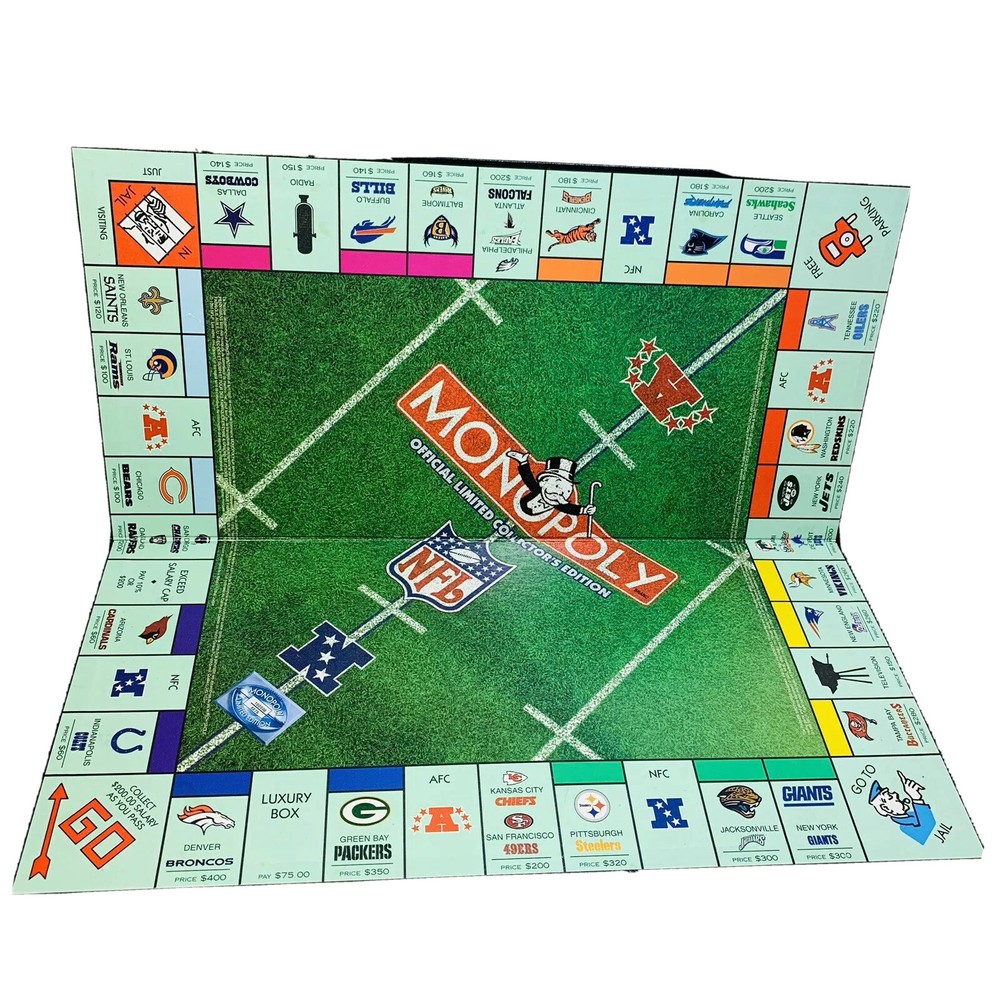 Limited Edition 1998 NFL Monopoly Replacement Game Board