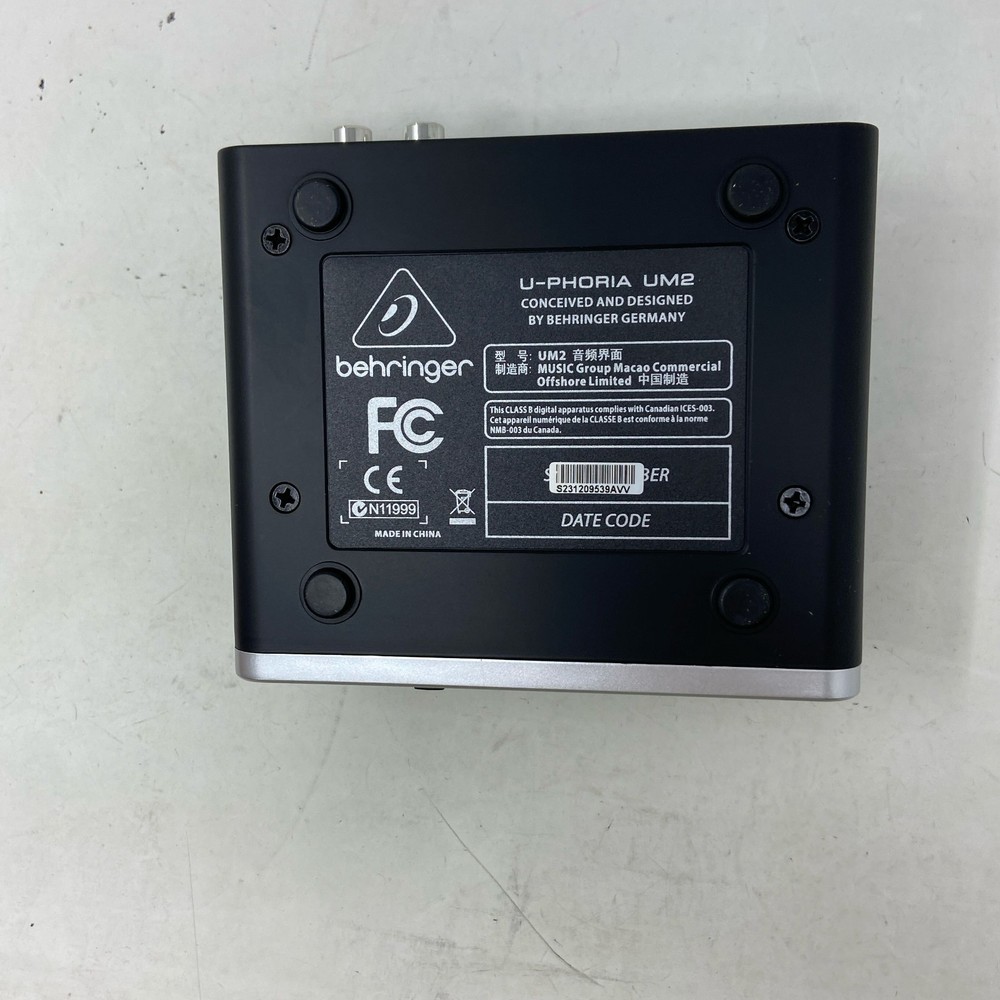 Behringer U-PHORIA UM2 2x2 USB Audio Interface - Black