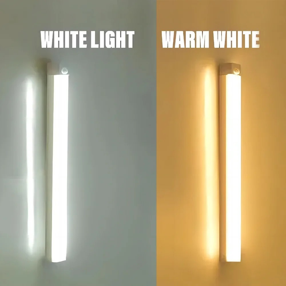 LED Motion Sensor Under Cabinet Closet Light USB Rechargeable Kitchen Strip Lamp