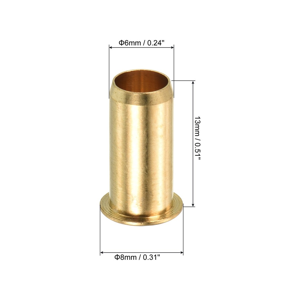 6mm Tube Brass Compression Insert Tube Support Compression Sleeve Fitting