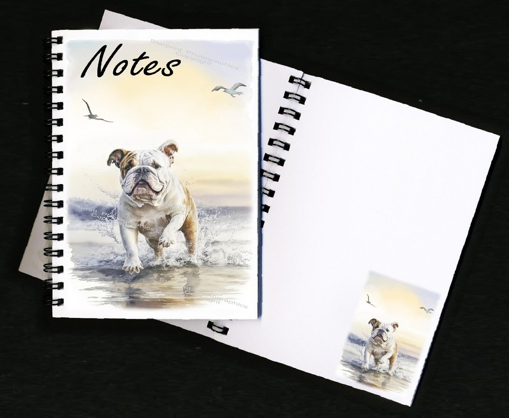 Bulldog Notebook/Notepad + small image on every page Designed by Starprint